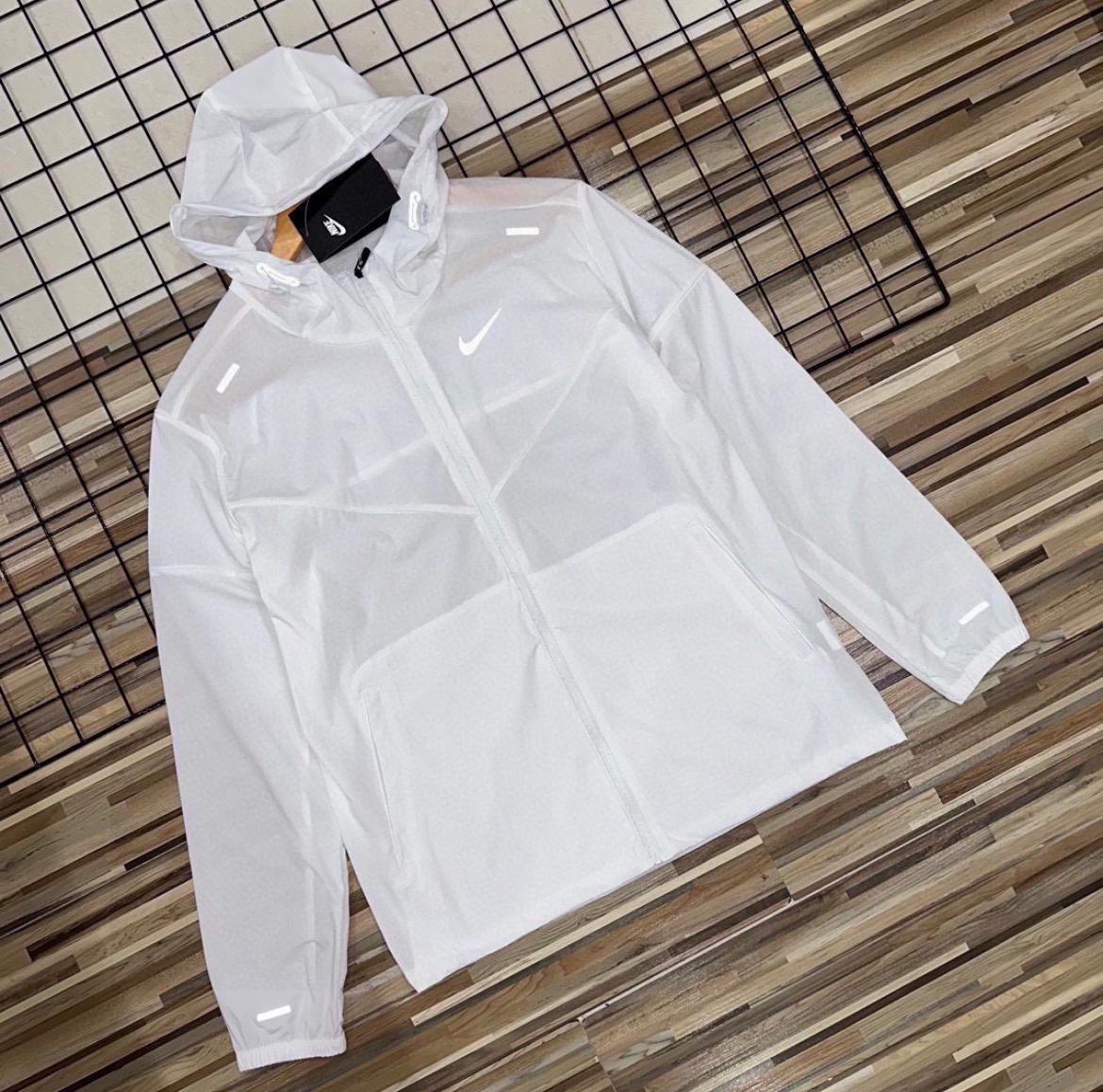 Nike running white jacket